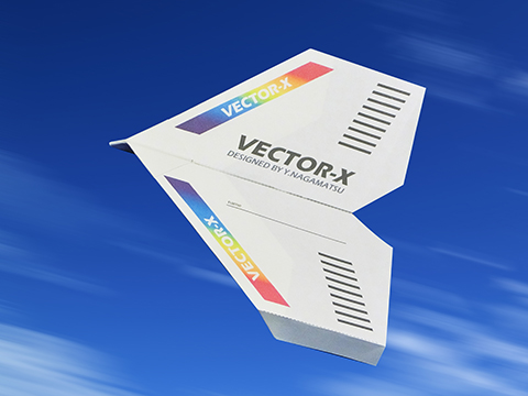 アクロバット折り紙飛行機“VECTOR-X”10機セット